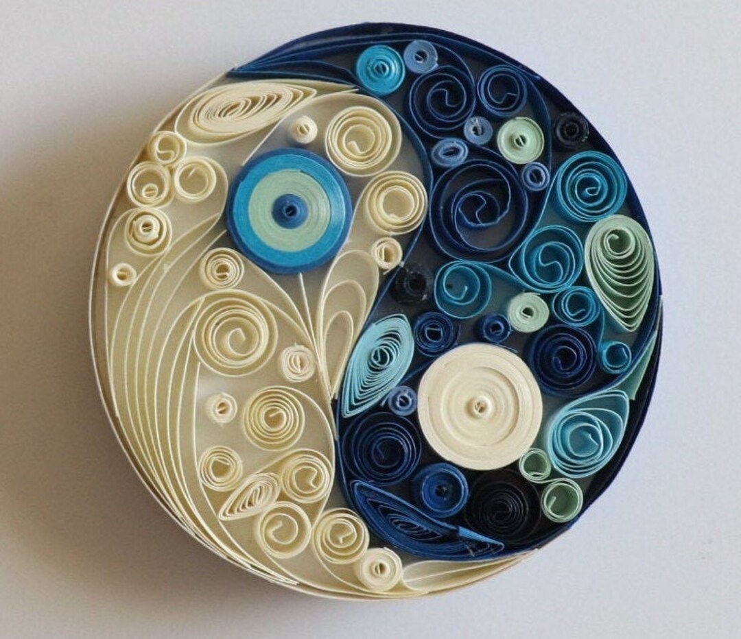 Quilled Art Yin Yang Fridge Unique Gift love Gifthandmade