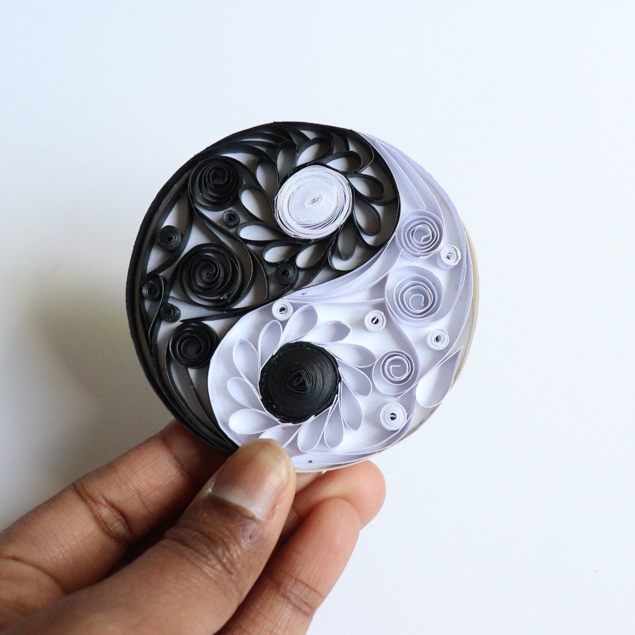 Quilled Art Yin Yang Fridge Unique Gift love Gifthandmade