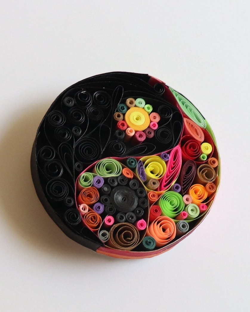 Quilled Art Yin Yang Fridge Unique Gift love Gifthandmade