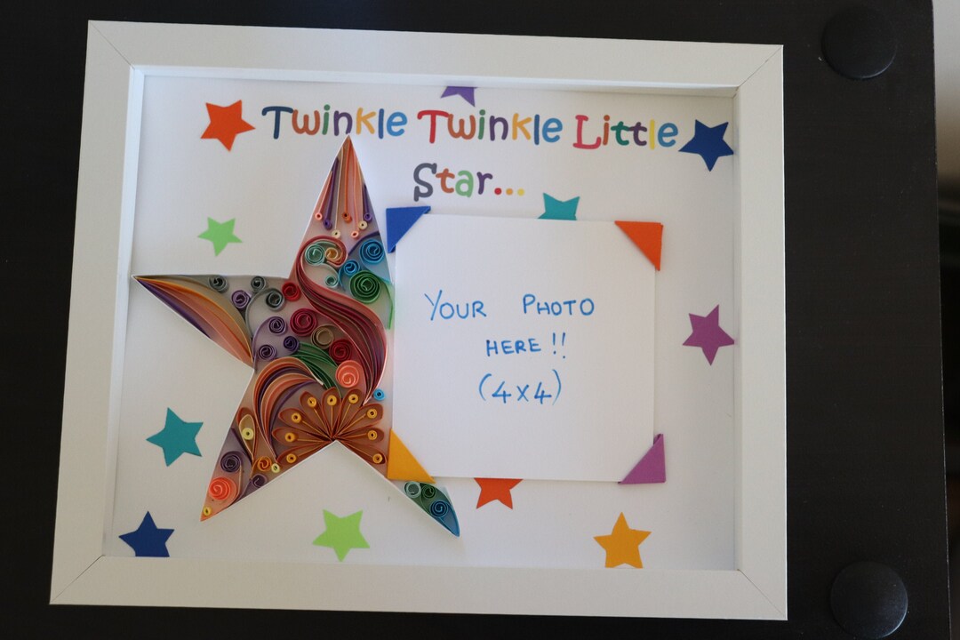 Quilled Paper Art - Photo Frame - Wall Hanging - Twinkle Stars Quilled ...