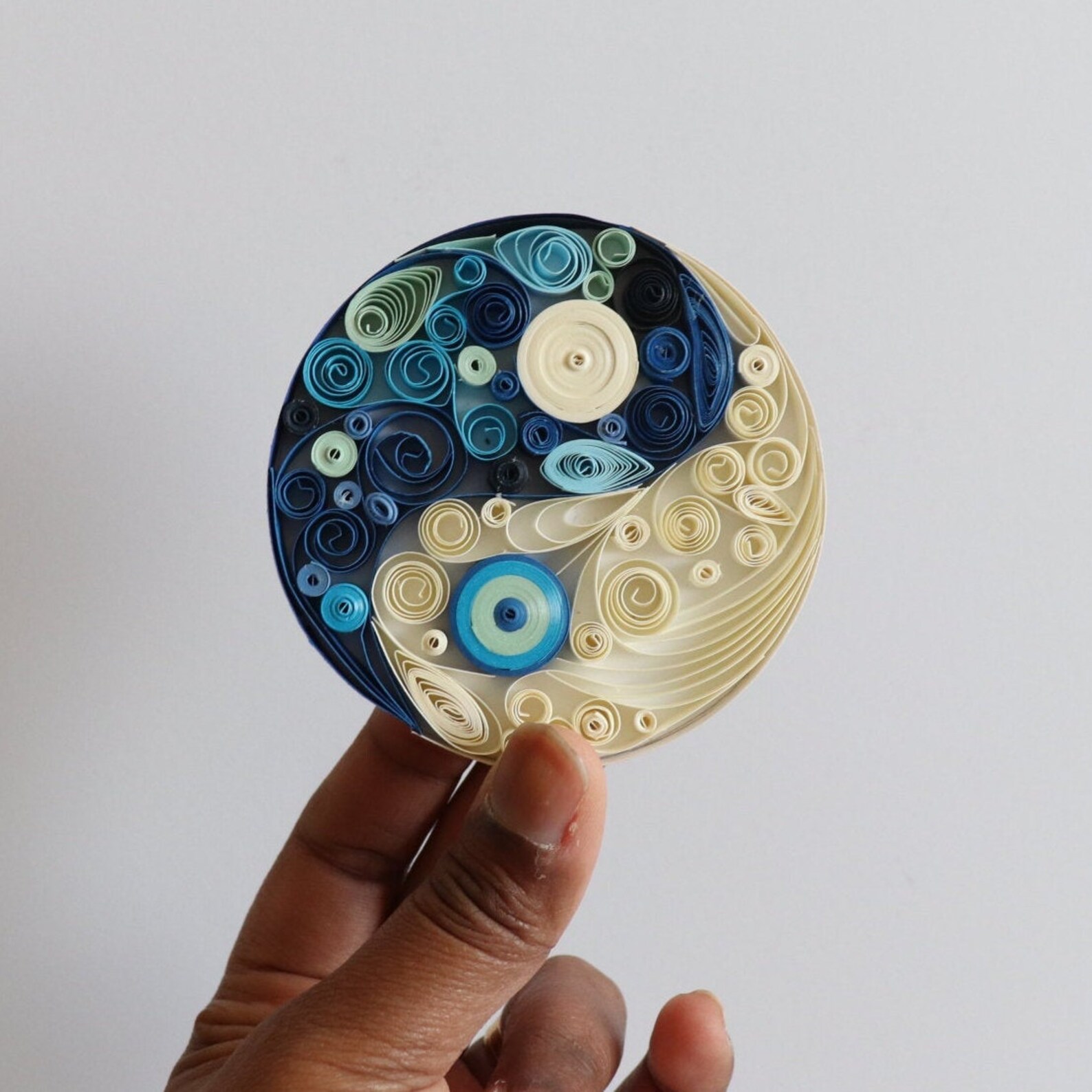 Quilled Art Yin Yang Fridge Unique Gift love Gifthandmade