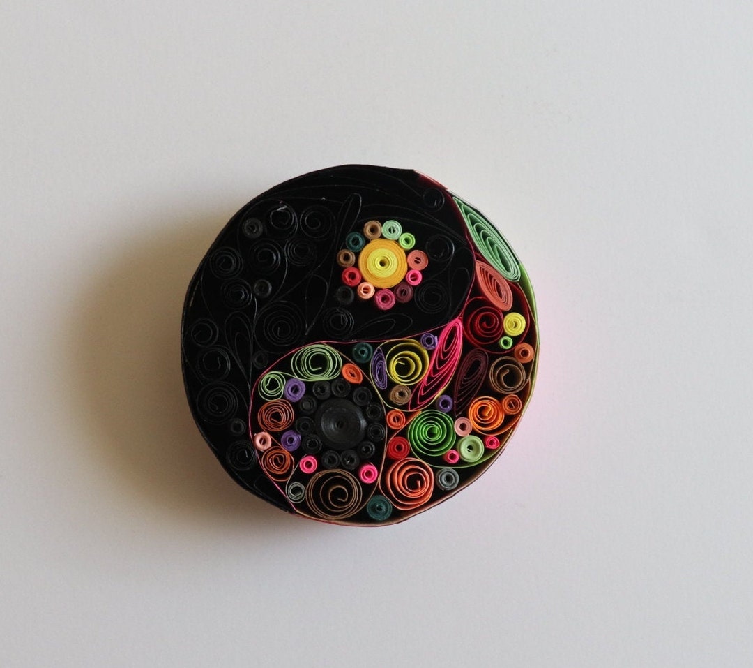 Quilled Art Yin Yang Fridge Unique Gift love Gifthandmade