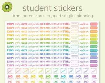 Digital Stickers | STUDENT EDITION | Transparent, Pre-cropped | GoodNotes, Notability, iPad/Tablet | Academic Digital Stickers