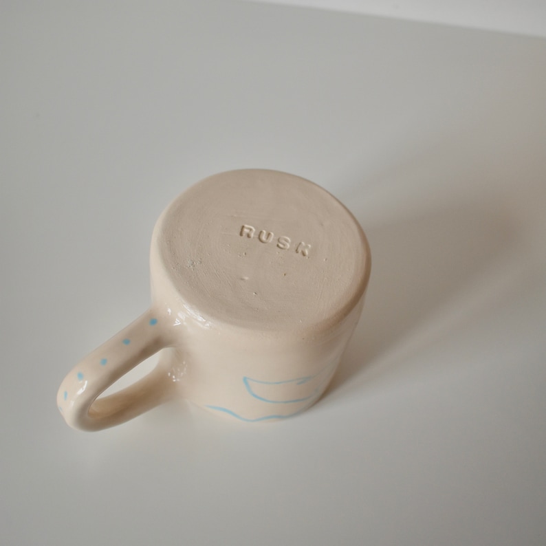 Handmade stoneware mug dolphin mug pottery greek image 5