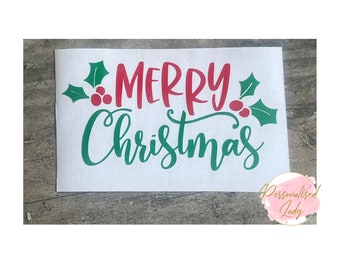 NEW two colour Merry Christmas Vinyl Decal Free Standard Delivery Bulk Buy Bundles available!!