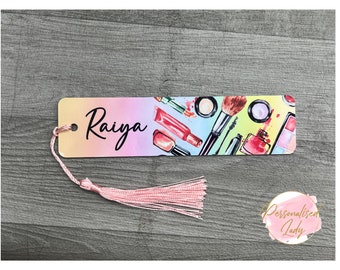 Personalised Make up  Aluminium Bookmark | Watercolour Style | Watercolour Artwork | Great gift