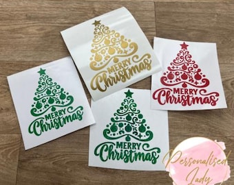 Merry Christmas Tree Vinyl Decals Free Standard Delivery Bulk Buy Bundles available!!