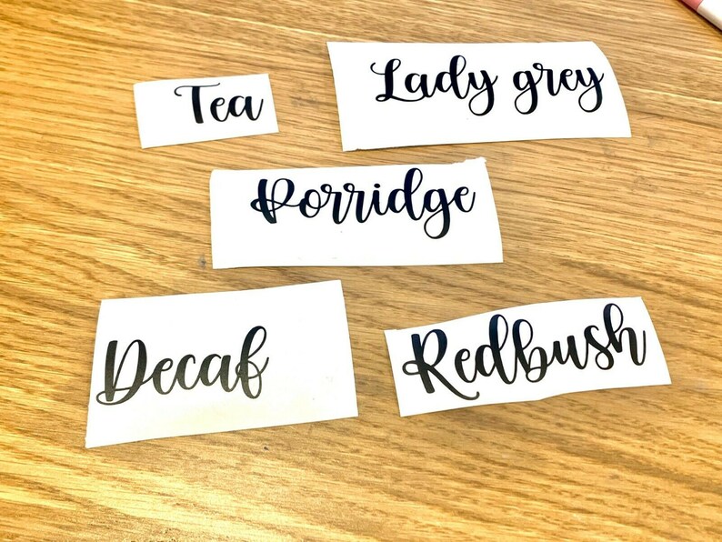 Personalised Sticker Labels Custom Vinyl Decal Words Choose Etsy UK