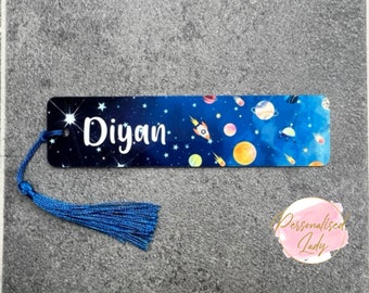 Personalised Space  Aluminium Bookmark | Watercolour Style | Watercolour Artwork | Great gift