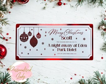 Christmas Foil Ticket – Personalised Gift Foil Ticket | Custom Christmas Gift Voucher