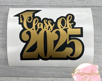Class of 2025 Black and Gold decal| Graduation decal| ideal for signs and balloons