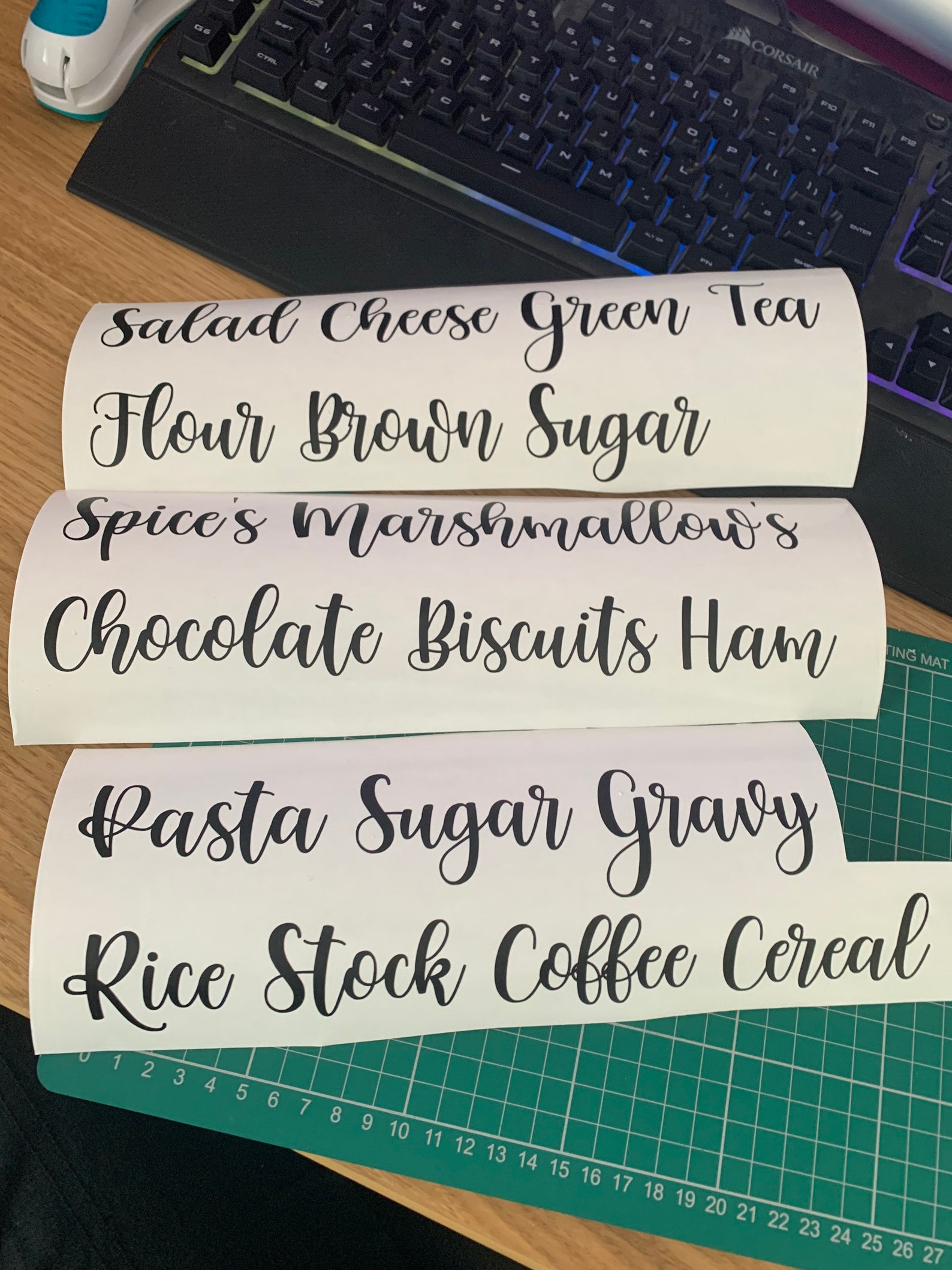 Personalised Sticker Labels Custom Vinyl Decal Words Choose Etsy UK