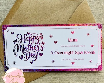 Mother’s Day Foil Ticket – Personalised Keepsake Gift | Fully Customisable