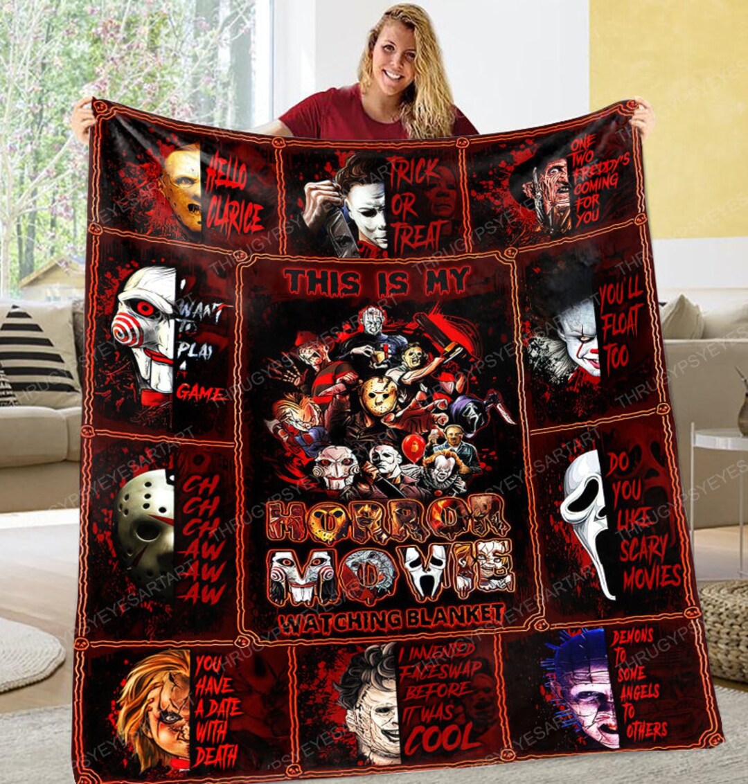 Horror Movie Blanket Halloween Blanket Horror Movie Etsy