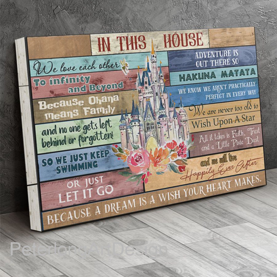 Wall Art, in This House We Love Each Other to Infinity and Beyond