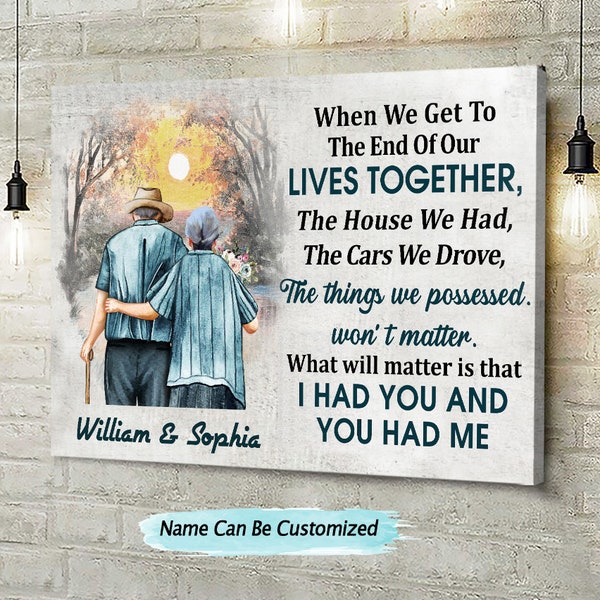 Personalized Family Old Couple When We Get Poster Etsy