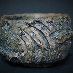 Handgemachter Matcha Chawan. Japan inspiritiertes blaues Steinzeug. Steinzeug Tee Schale. Keramik von CorralhoPotter