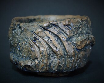 Handmade matcha chawan. Japan inspirited blue stoneware. Stoneware tea Bowl. Ceramics by CorralhoPotter