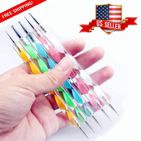  Nail Dotting Pen Two Way Dotting Pen Nail Art Tool Nail Art  Dotting Tools Nail Polish Paint Tools Nail Art Supplies, 5pcs : Beauty &  Personal Care