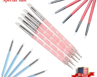 brushes carving nail pen rod set silicone head sculpture pen