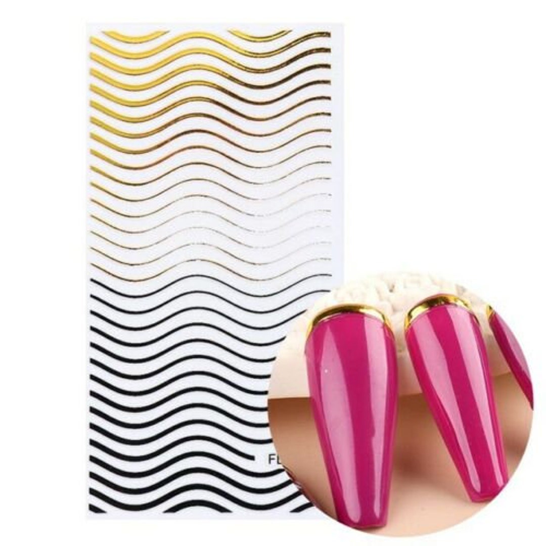 Line Sticker Nails Line Strips Nail Art Sticker - Etsy
