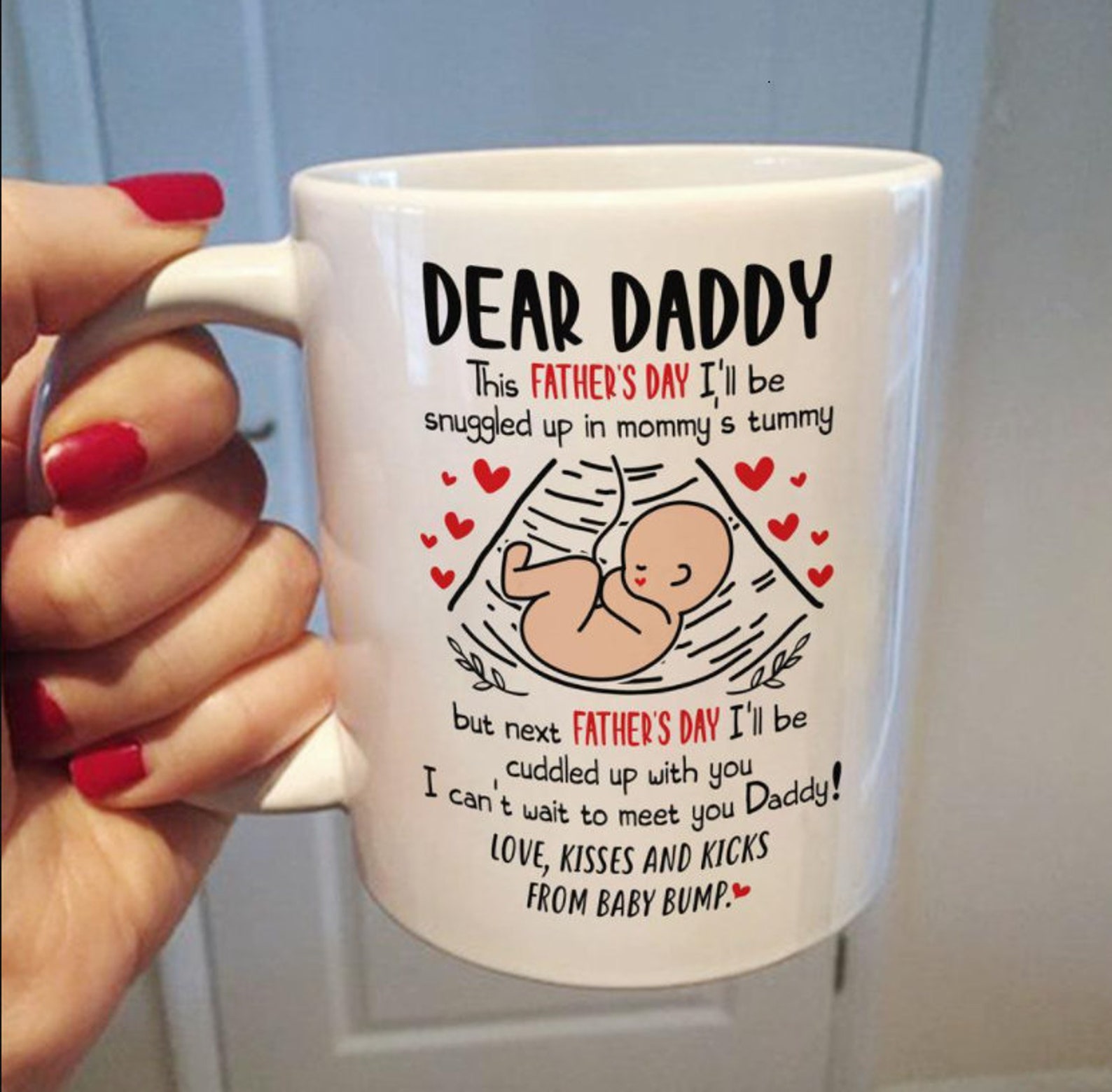 Funny gift for daddy Father's day in Mommy's tummy Etsy