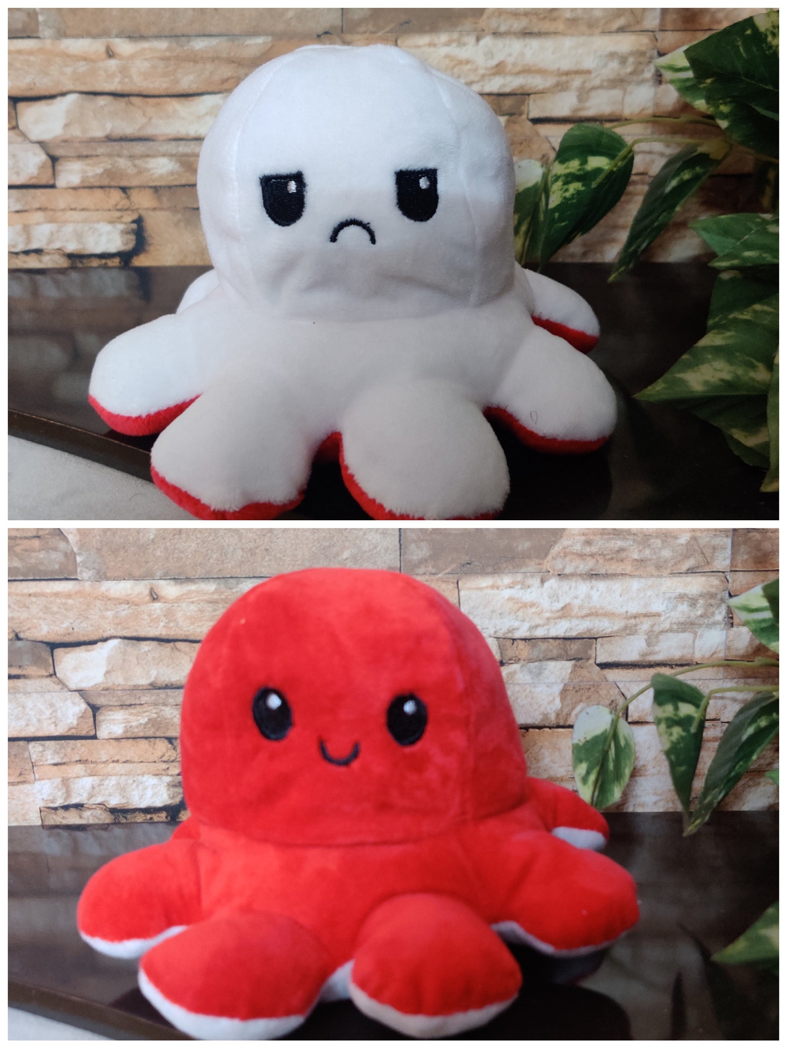 REVERSIBLE OCTOPUS PLUSH Emotion Octopus Plushie TikTok Etsy