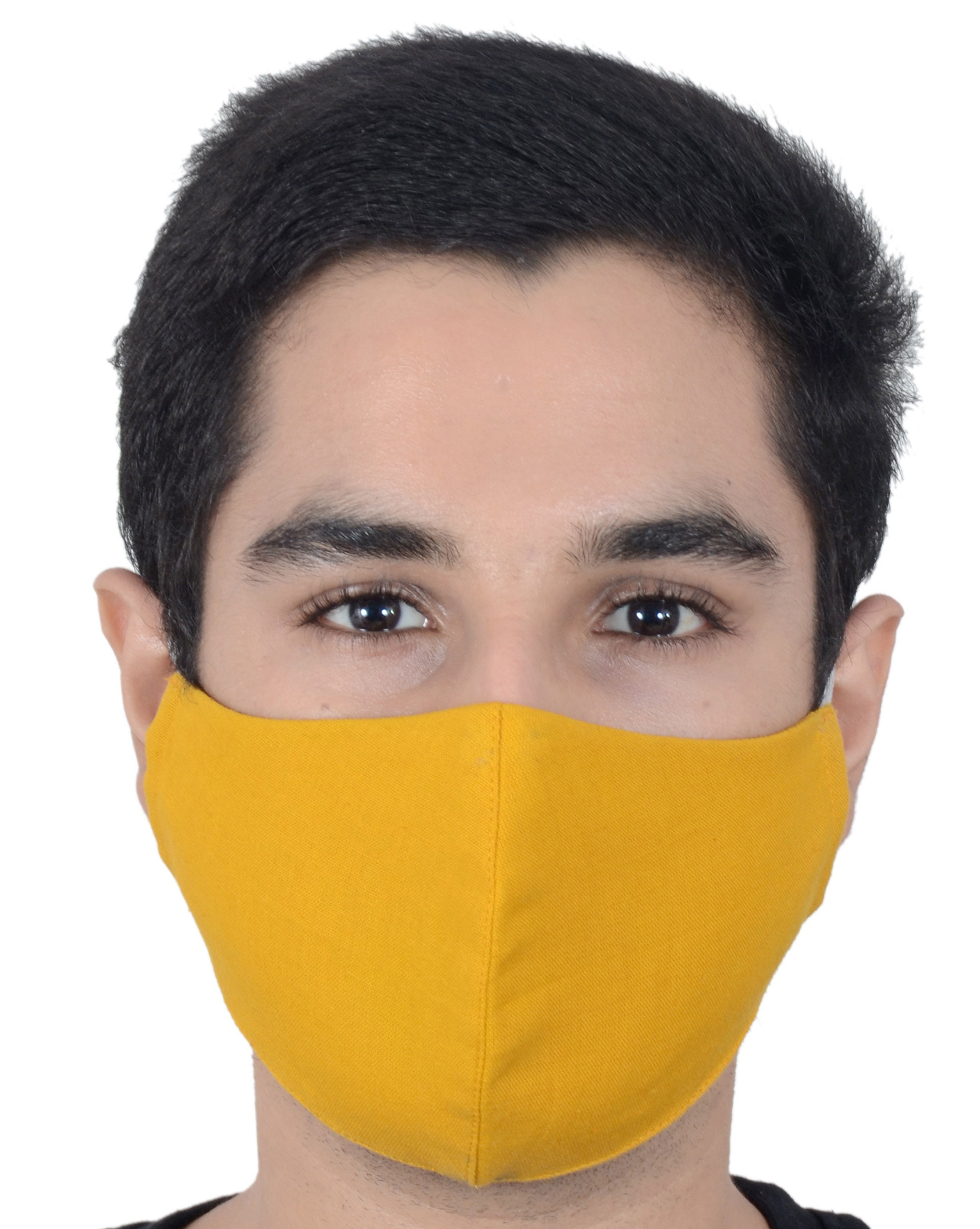 Unisex YELLOW FACE MASK Triple Layer 100 Cotton Washable Etsy
