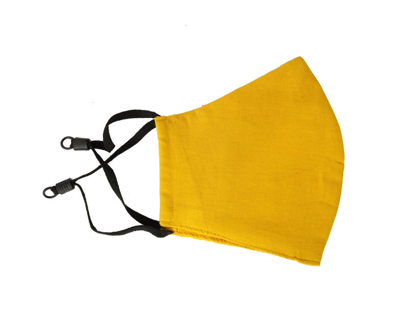 Unisex YELLOW FACE MASK Triple Layer 100 Cotton Washable Etsy