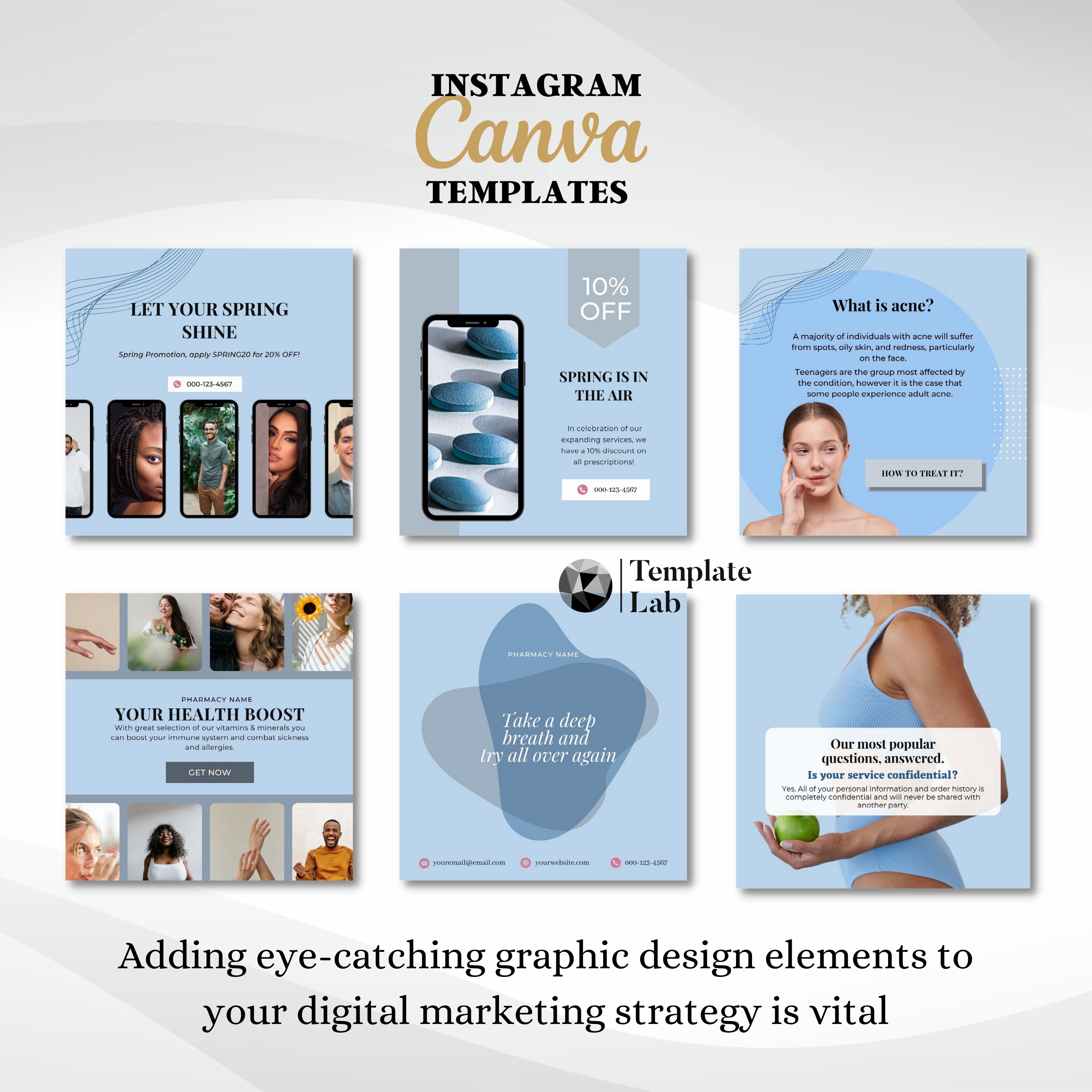 Pharmacy Template Pharmacy Design Instagram Template Etsy