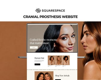 Cranial Prosthesis Website Template, Hair Loss Website, Cranial Prosthesis Specialist, Squarespace Website Template, Squarespace Theme