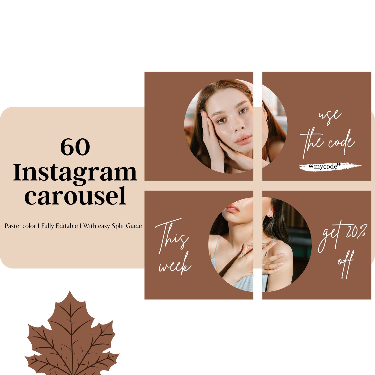 Instagram Carousel Template Carousel Template Canva Etsy