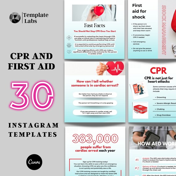 CPR Flyers CPR Instructor First Aid and CPR Instagram - Etsy