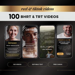 May include: A graphic with three phone screens showing information about hormones and how they affect the body. The text on the screens includes "Hormones Help Regulate", "Cortisol", and "Optimize Your Hormones".