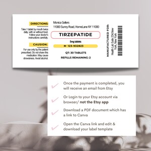 Prescription Label, Editable Prescription Label, Funny Prescription ...