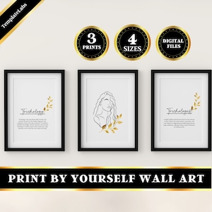 Trichology, Hair Loss Treatment Specialist, Scalp Treatment Wall Art, Printable Wall Art, Medical Office Wall Art, Set of 3, Digital Prints