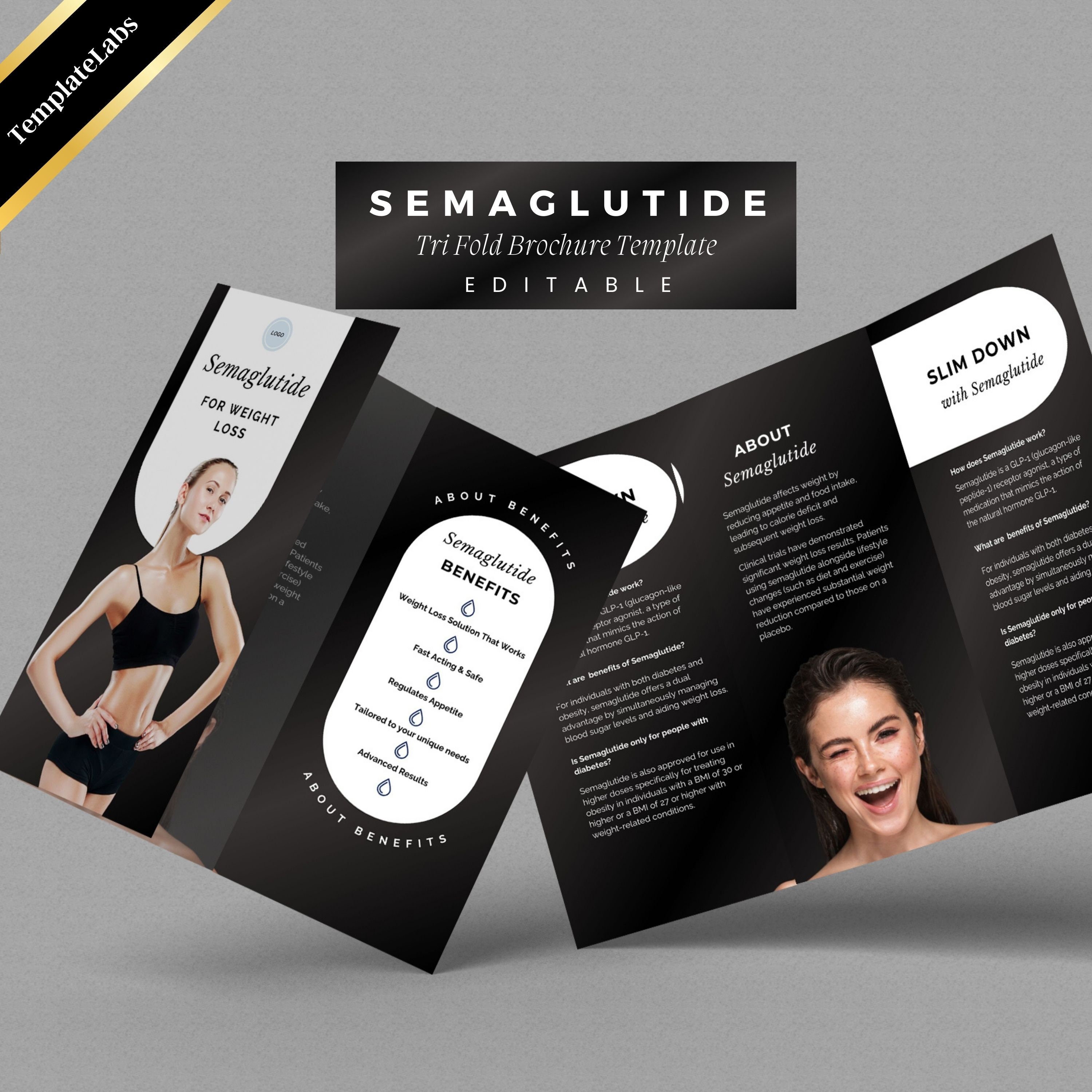 Weight Loss Brochure, Weight Loss Clinic Flyer, Trifold Brochure Template,  Printable Template, Editable Canva Template, DIY Brochure - Etsy