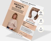 Cranial Prosthesis, Medical Wig, Hair system, Instagram Content, Instagram Post, Canva Template, Editable Post, E Flyer, DIY Flyer