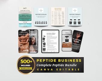 Pep Branding Kit, Pep Bundle, Pep Label and Marketing, Pep Therapy Social Media, Canva Templates, Social Media Marketing
