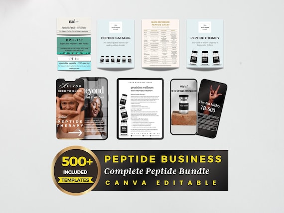bpc 157 and sermorelin together Pep Branding Kit, Pep Bundle, Pep Label and Marketing, Pep Therapy Social  Media, Canva Templates, Social Media Marketing
