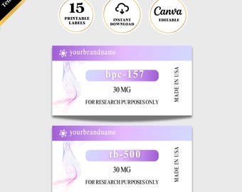 Pep Etikettenvorlage, druckbares Etikett, Niimbot Etiketten, Canva Etikett, bearbeitbares Etikettenpaket, druckbare Etikettenvorlage, 2 Größen