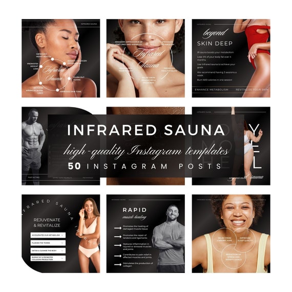 Infrared Sauna, Instagram Post Template Canva, MedSpa Flyer, Digital Flyer, Social Media Post, Editable Flyer, DIY Template, Edit in Canva