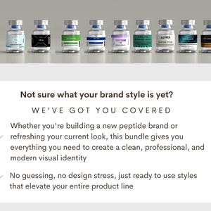 Peptide Labels, Pep Label Template, Printable Label, Reta Label Template, Editable Label, Canva Templates, 1100 Templates, DIGITAL DOWNLOAD image 2