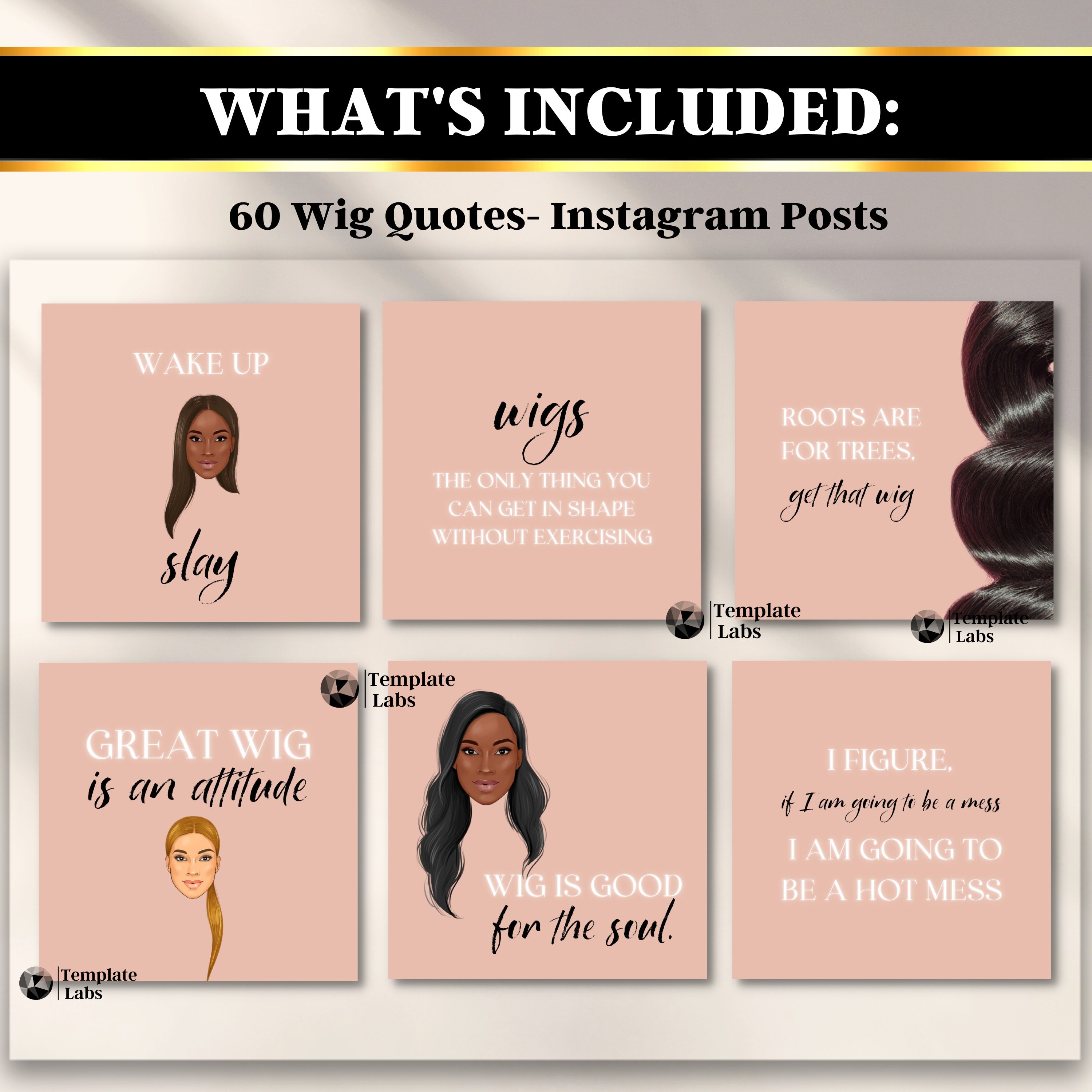 Wig Quotes Wig Instagram Templates Wig Flyer Wig Business Etsy