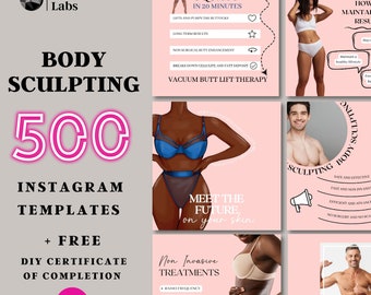 Body Contouring Instagram Post,  Body Sculpting Instagram Templates, Body Contouring Social Media Post, Body Contour Quote, Mega Bundle