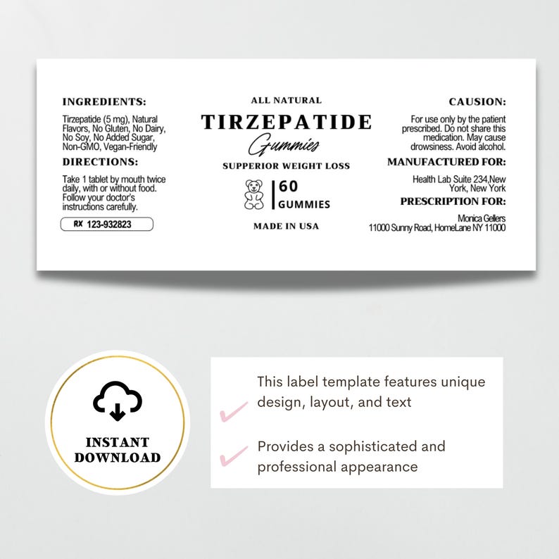 Prescription Label, Editable Prescription Label, Funny Prescription ...