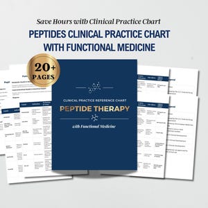 Peptide Quick Reference Guide, Peptide Dosing Cheat Sheet, Peptide Chart Template, Canva Template, Peptide Reference Chart