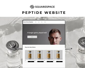 Peptide Website Template, Peptide Therapy Website, Squarespace Website Template, Squarespace Ecommerce Template, Squarespace 7.1 template