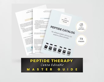 Pep Information Sheet, Dosing Guide, Protocol Guide, Practitioner Reference Guide, Formulas and Cheat Sheet, Canva Template