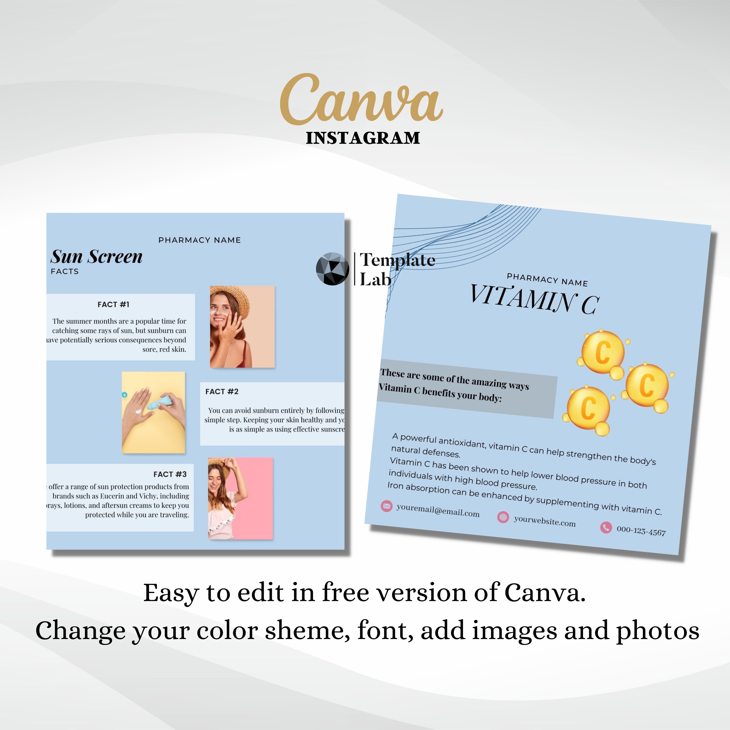 Pharmacy Template Pharmacy Design Instagram Template Etsy